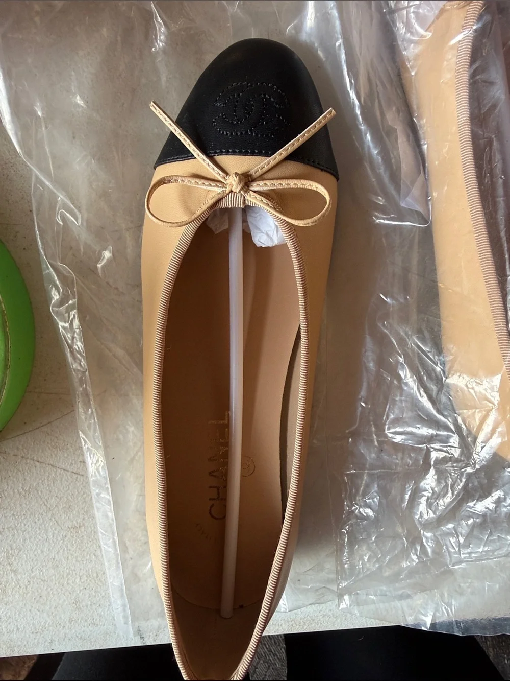 Women's Chanel Ballet Flats in Beige - Comfortable Slip-On Shoes